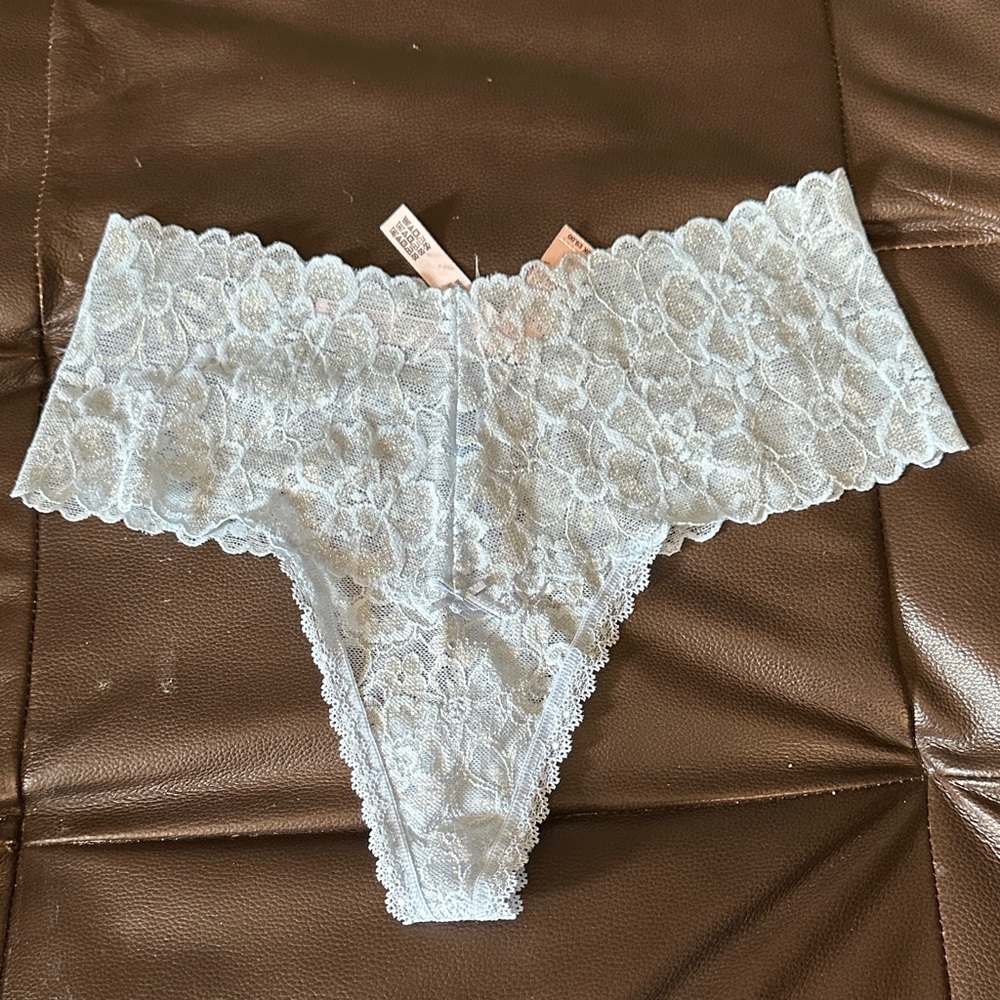 NWT Lace Intimate in Light Blue/hint of sparkle medium